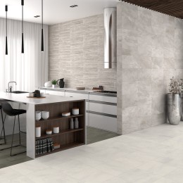 Future Stone Grey Overlap Decor Ceramic Wall Tile 300x600mm